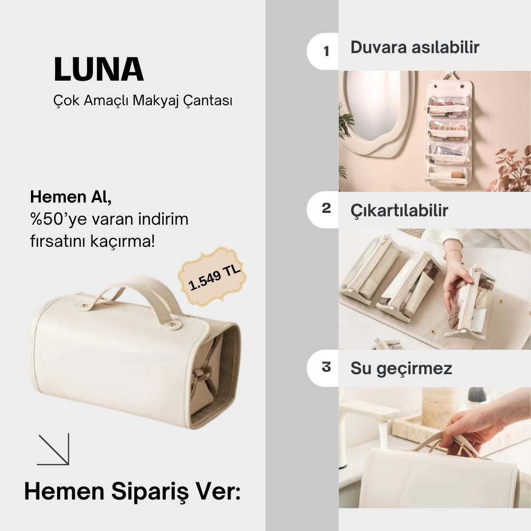 LUNA Ayrılabilir Makyaj Çantası